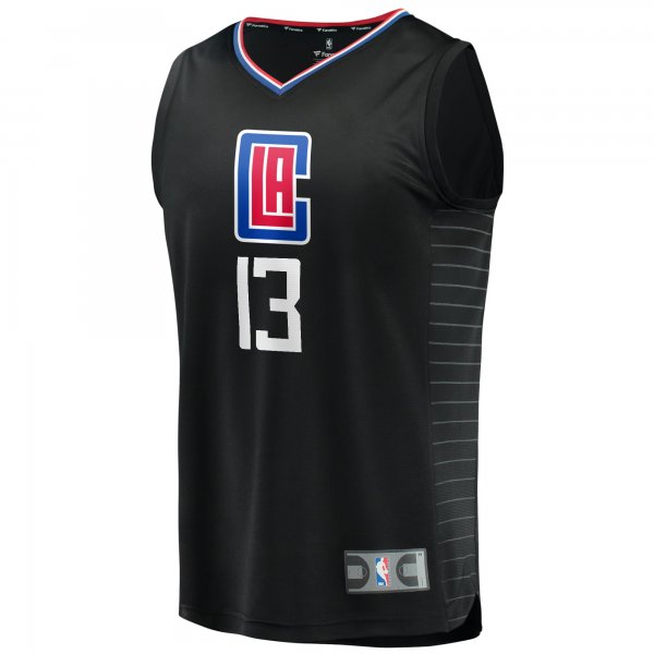 Youth LA Clippers Paul George Fanatics Black 2020/21 Fast Break Player Jersey - Statement Edition