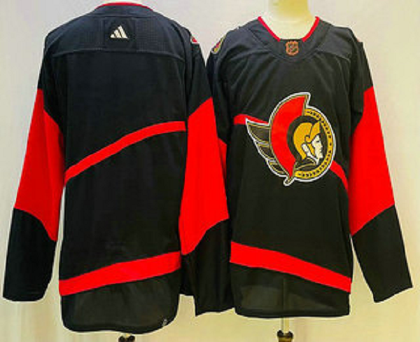 Men's Ottawa Senators Blank Black 2022 Reverse Retro NHL Jersey