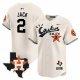 Men's Houston Astros #2 Cactus Jack Stitched Limited Cool Base Cream Jersey