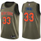 Men's Nike New York Knicks #33 Patrick Ewing Green Salute to Service Swingman NBA Jersey