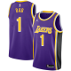 Men's Los Angeles Lakers #1 Jordan Brand Purple Swingman  Jersey - Statement Edition