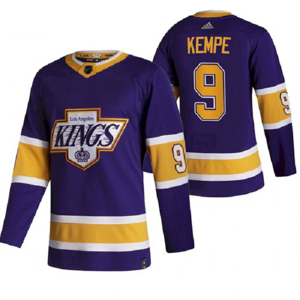 Men's Los Angeles Kings Adrian Kempe 2021 Reverse Retro Purple Jersey