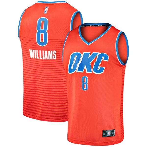 Men's Oklahoma City Thunder Jalen Williams Fanatics Orange Fast Break Replica Player Jersey - Statement Edition