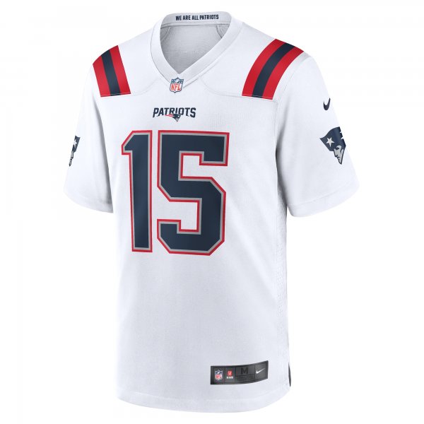 Men's New England Patriots Ezekiel Elliott Nike White Game Player Jersey