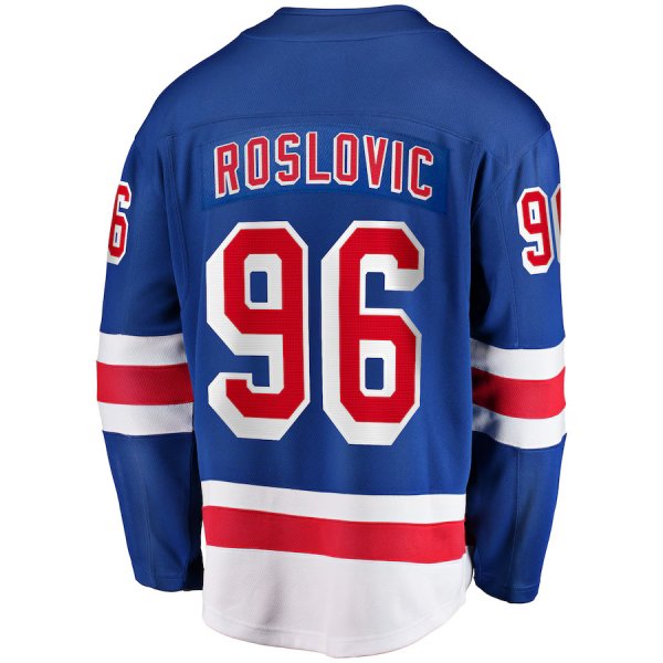 Men's New York Rangers Jack Roslovic Fanatics Blue Home PremierÃ¨ÂÂ½Breakaway Player Jersey