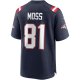 Men's New England Patriots Randy Moss Nike Navy Game Retired Player Jersey