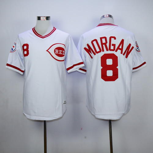 Cincinnati Reds #8 Joe Morgan White 1990 Turn Back The Clock Stitched MLB Jersey