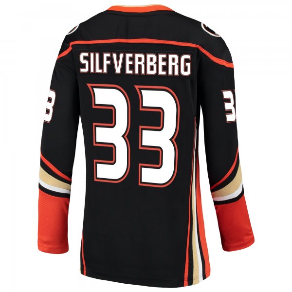 Women's Anaheim Ducks Jakob Silfverberg Fanatics Black Breakaway Jersey