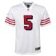 Youth San Francisco 49ers Trey Lance Nike White Game Jersey