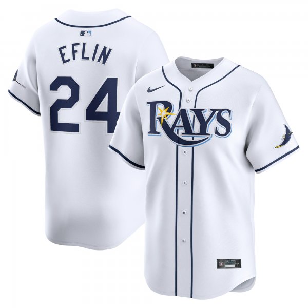 Men's Tampa Bay Rays Zach Eflin Nike White Home Limited Player Jersey