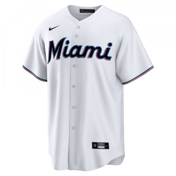 Men's Miami Marlins Jazz Chisholm Jr. Nike White Home Replica Player Jersey