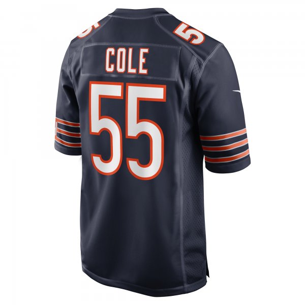 Men's Chicago Bears Dylan Cole Nike Navy Game Jersey