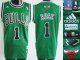 Men's Chicago Bulls #1 Derrick Rose Green Stitched NBA Jersey