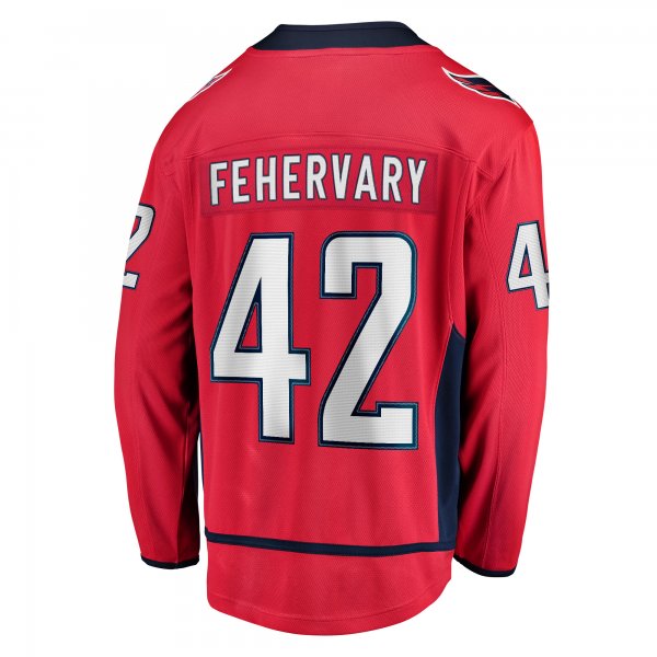 Men's Washington Capitals Martin Fehervary Fanatics Red Home Breakaway Player Jersey