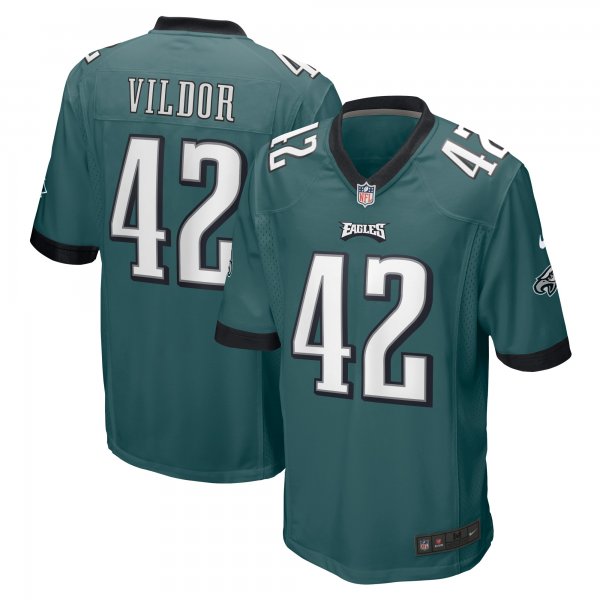 Men's Philadelphia Eagles Kindle Vildor Nike Midnight Green  Game Jersey