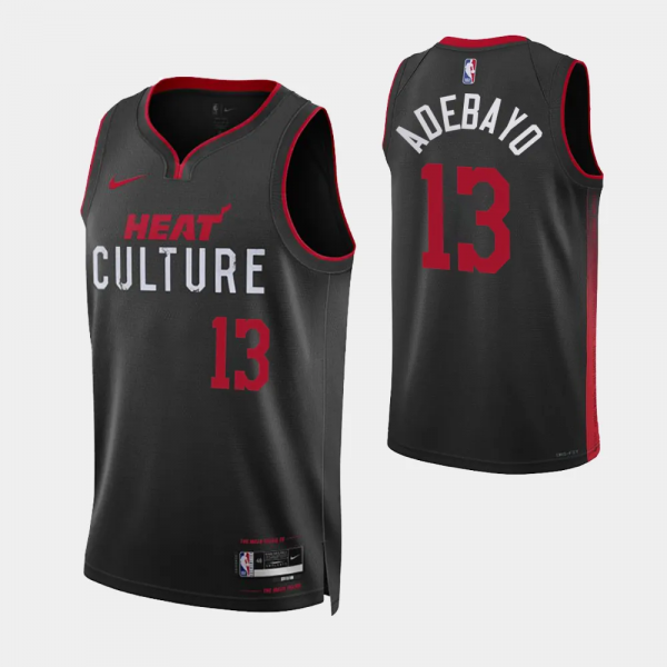 2023-24 City Edition Miami Heat #13 Bam Adebayo Black Swingman Jersey