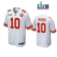 Men's Kansas City Chiefs #10 Isiah Pacheco White Super Bowl LVII Game Jersey