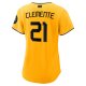 Women's Pittsburgh Pirates Roberto Clemente Nike Gold City Connect Replica Player Jersey