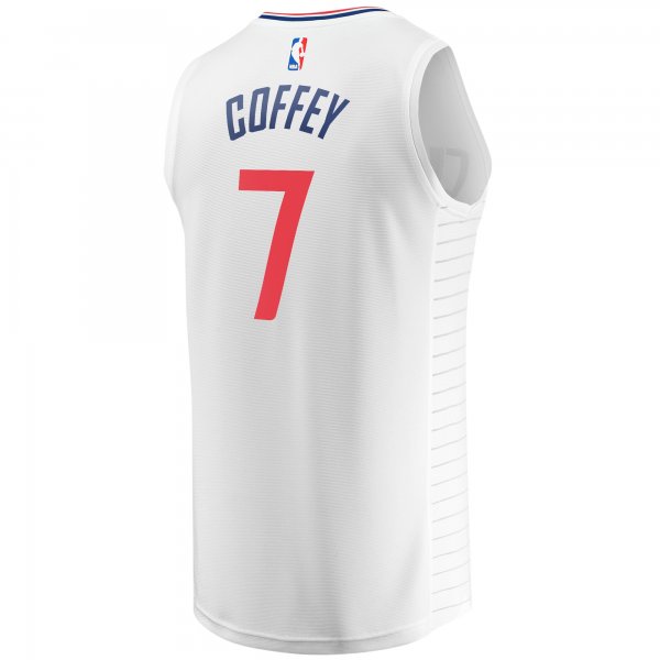 Men's LA Clippers Amir Coffey Fanatics White Fast Break Player Jersey - Association Edition