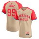 Men's American League #99 Aaron Judge Nike Cream 2024 MLB All-Star Game Flex Base Jersey