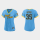 Women's Milwaukee Brewers #35 Brent Suter Powder Blue 2022 City Connect MLB Jersey