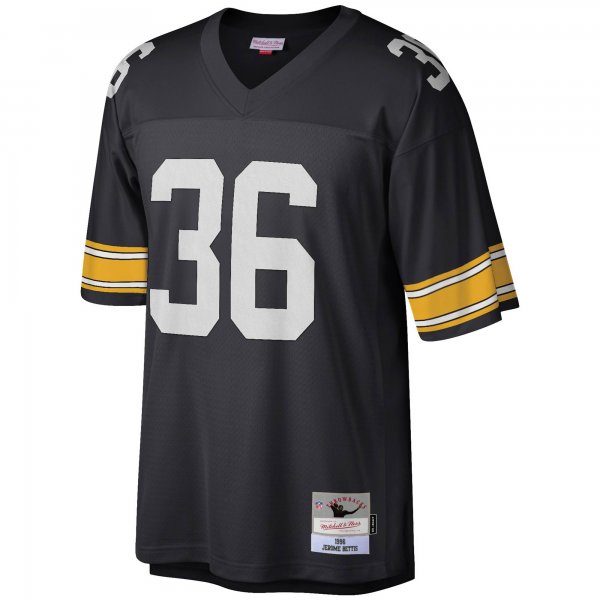 Men's Pittsburgh Steelers Jerome Bettis Mitchell & Ness Black Legacy Replica Jersey