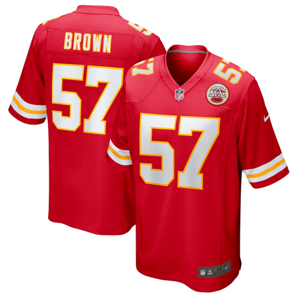 Men's Nike Kansas City Chiefs #57 Orlando Brown Red NFL Limited Jersey