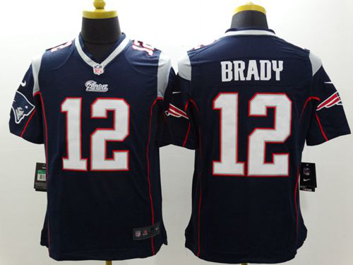 Nike New England Patriots #12 Tom Brady Navy Blue Team Color Men's Stitched NFL Limited Jersey