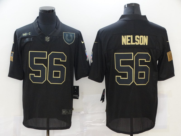 Men's Indianapolis Colts #56 Quenton Nelson Black 2020 Salute To Service Stitched NFL Nike Limited Jersey