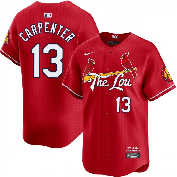 Men's Nike St. Louis Cardinals #13 Matt Carpenter City Connect Limited MLB Jersey