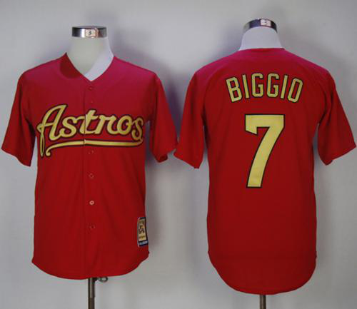 Houston Astros #7 Craig Biggio Red 2002-2012 Turn Back The Clock Stitched MLB Jersey