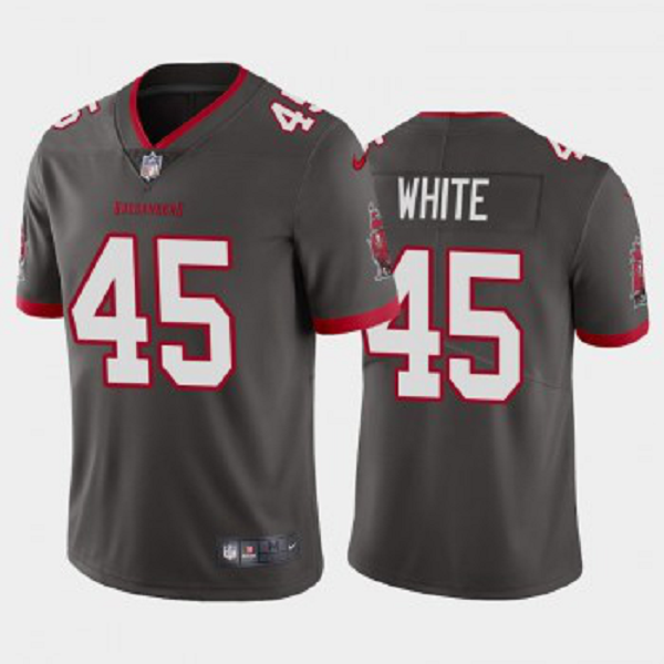 Men's Nike Tampa Bay Buccaneers #45 Devin White Grey 2020 New Vapor Untouchable Limited Jersey