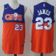 Men's Nike Cleveland Cavaliers #23 LeBron James Blue/Orange Stitched Swingman NBA Jersey