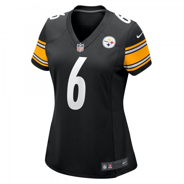 Women's Pittsburgh Steelers Patrick Queen Nike Black Game Player Jersey