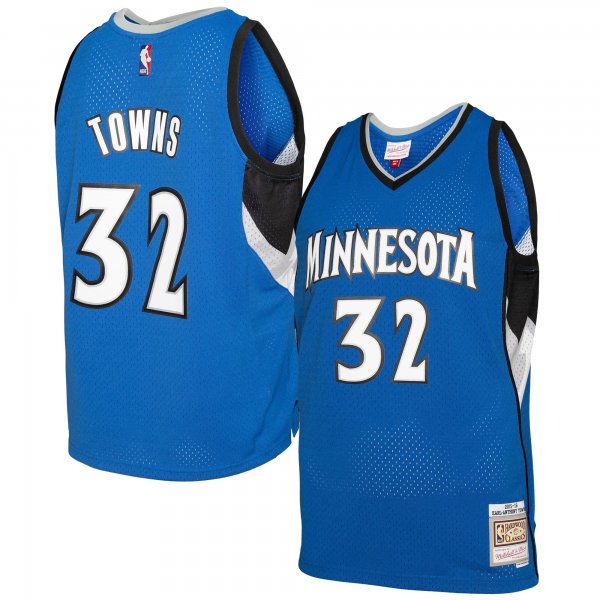 Men's Minnesota Timberwolves Karl-Anthony Towns Mitchell & Ness Blue 2015/16 Swingman Jersey