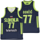 Men's Slovenija EuroLeague #77 Luka Doncic Basketball Navy Throwback Retro Jersey