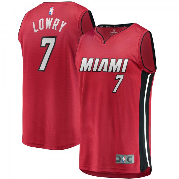 Men's Miami Heat Kyle Lowry Fanatics Red Fast Break Replica Player Jersey - Statement Edition