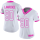 Nike Dallas Cowboys #90 Demarcus Lawrence White/Pink Women's Stitched NFL Limited Rush Fashion Jersey