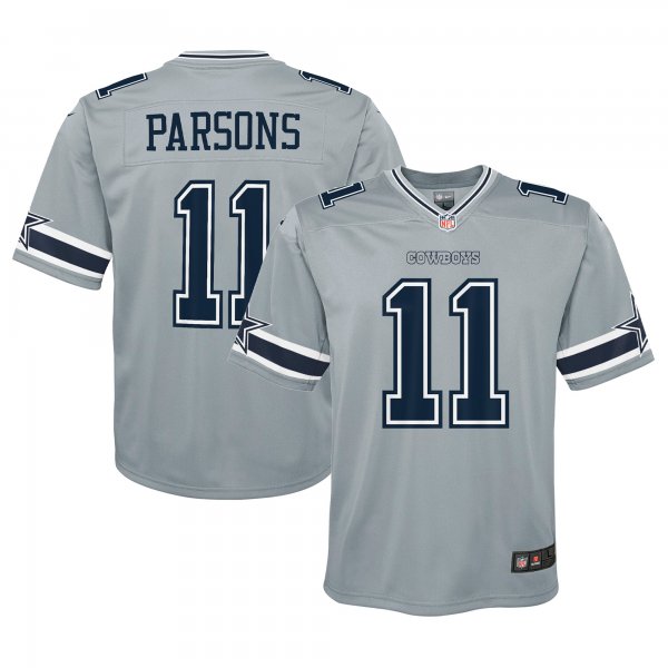 Youth Dallas Cowboys Micah Parsons Nike Gray Inverted Game Jersey