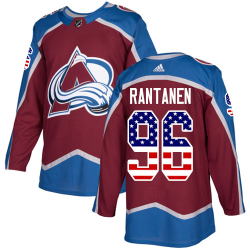 Adidas Colorado Avalanche #96 Mikko Rantanen Burgundy Home USA Flag Stitched NHL Jersey