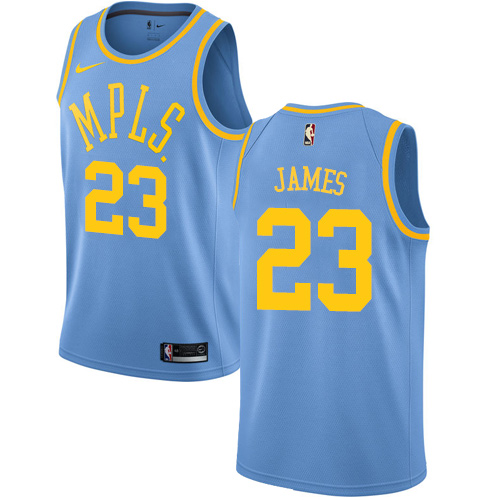 Nike Los Angeles Lakers #23 LeBron James Royal Blue Youth NBA Swingman Hardwood Classics Jersey