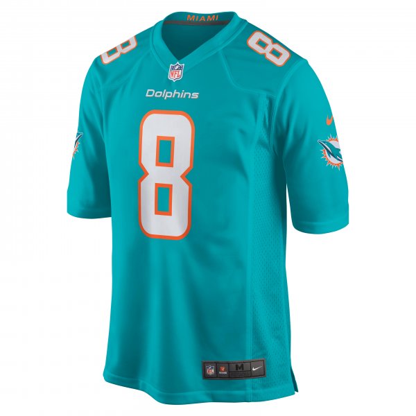 Men's Miami Dolphins Jevon Holland Nike Aqua Game Player Jersey