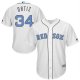 Boston Red Sox #34 David Ortiz White Majestic Fashion 2016 Father's Day Cool Base Jersey