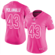 Nike Pittsburgh Steelers #43 Troy Polamalu Pink Women's Stitched NFL Limited Rush Fashion Jersey