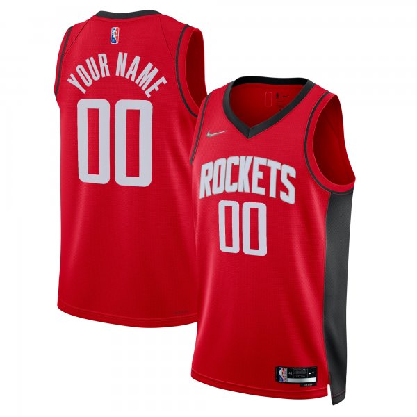 Men's Houston Rockets Nike Red 2021/22 Diamond Swingman Custom Jersey - Icon Edition