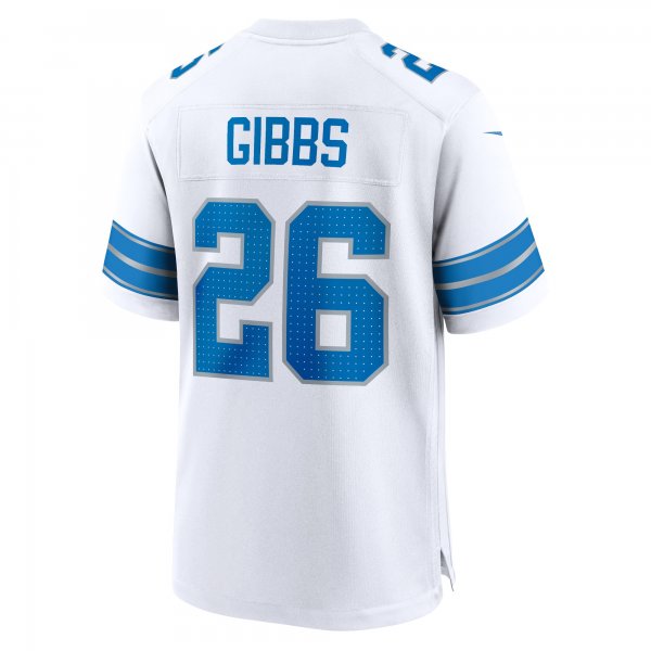 Men's Detroit Lions Jahmyr Gibbs Nike White Game Jersey