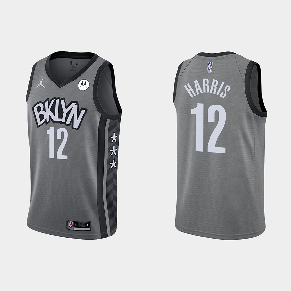 Men's Brooklyn Nets #12 Joe Harris Gray NBA 2020/21 Swingman Statement Edition Jersey