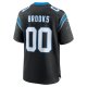 Men's Carolina Panthers Jonathon Brooks Nike Black 2024 NFL Draft Game Jersey