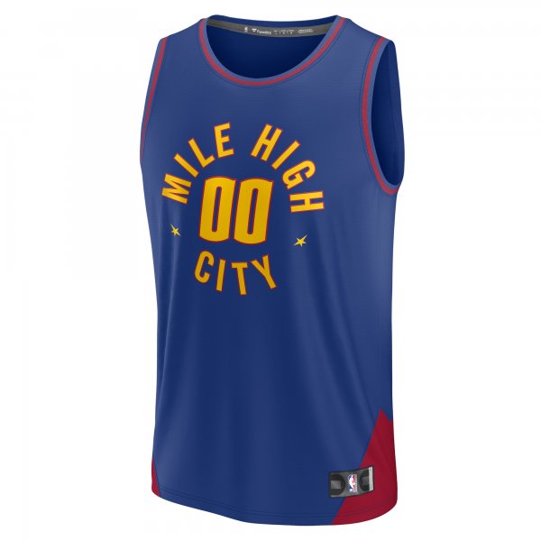 Men's Denver Nuggets  Fanatics Blue 2022/23 Fast Break Custom Replica Jersey - Statement Edition