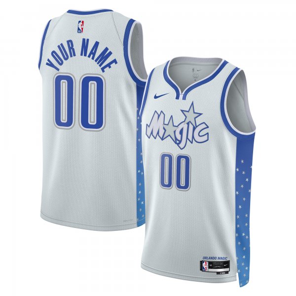 Men's Unisex Orlando Magic Nike Silver 2025/26 City Edition Swingman Custom Jersey